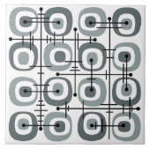 Abstraktes Muster Grau des MCM Mitteljahrhunderts Fliese (Vorderseite)