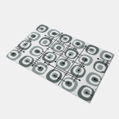 Abstraktes Muster Grau des MCM Mitteljahrhunderts Fußmatte (Schrägansicht)