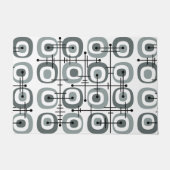 Abstraktes Muster Grau des MCM Mitteljahrhunderts Fußmatte (Vorderseite)