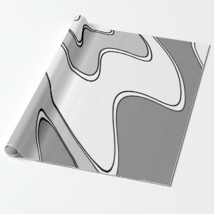 Abstraktes Muster - grau Geschenkpapier