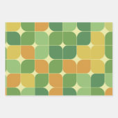 Abstraktes Muster, grün orange Geschenkpapier Set (Vorderseite 2)