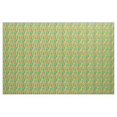 Abstraktes Muster Grün Orange Mitte des Jahrhunder Stoff (Yard (91,4 cm))