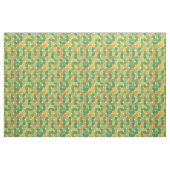 Abstraktes Muster Grün Orange Mitte des Jahrhunder Stoff (Fat Quarter (45,7 x 55,9 cm))
