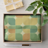 Abstraktes Muster, grün orange Seidenpapier (Geschenk)