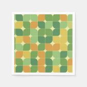 Abstraktes Muster, grün orange Serviette (Vorderseite)