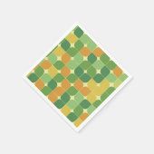 Abstraktes Muster, grün orange Serviette (Ecke)