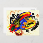 Abstraktes Muster I von August Macke Postkarte (Vorne/Hinten)