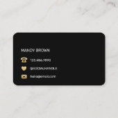 Abstraktes Muster-Icon weiß und schwarz Visitenkarte (Rückseite)