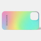 Abstraktes Muster im Regenbogenstil iPhone Hülle (Rückseite (Horizontal))
