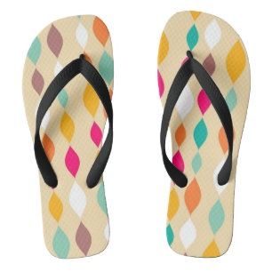 abstraktes Muster im Retro-Stil Badesandalen