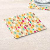 abstraktes Muster im Retro-Stil Rechteckiger Pappuntersetzer (angewinkelt)