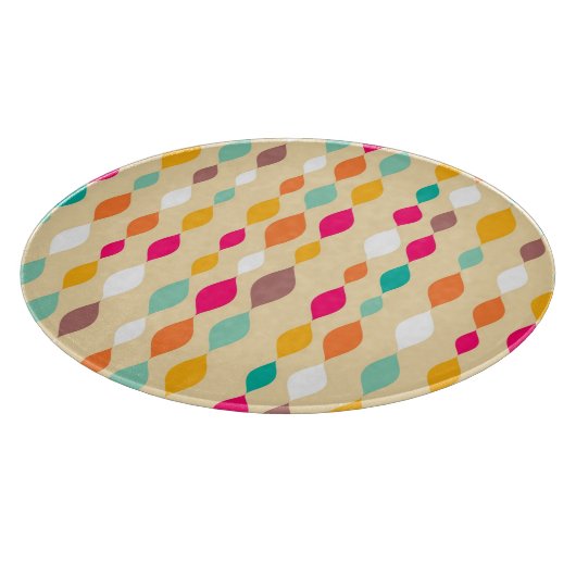 abstraktes Muster im Retro-Stil Schneidebrett (Ecke)