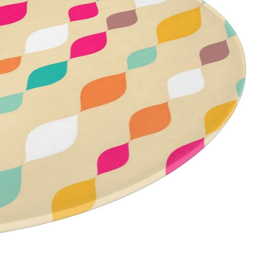 abstraktes Muster im Retro-Stil Schneidebrett (Ecke)