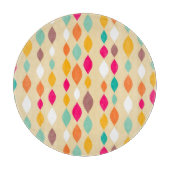 abstraktes Muster im Retro-Stil Schneidebrett (Vorderseite)