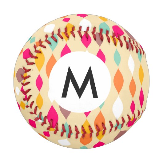 Abstraktes Muster im Retrostil Baseball (Vorderseite Links)