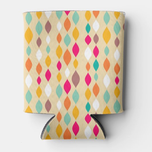 Abstraktes Muster im Retrostil Dosenkühler (Vorderseite)