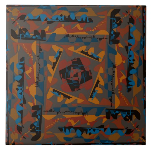 Abstraktes Muster im Südwesten Fliese (Vorderseite)