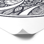 Abstraktes Muster im Zen-Doodle-Stil 2 Poster (Ecke)