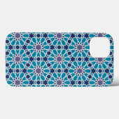 Abstraktes Muster in Blau und Grau Case-Mate iPhone Hülle (Rückseite (Horizontal))