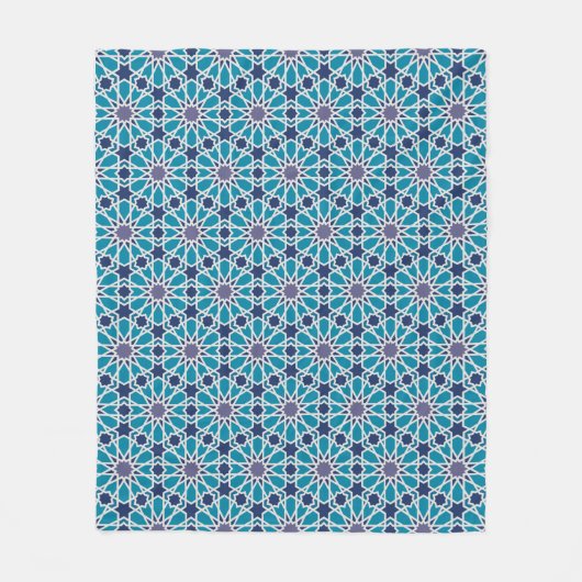 Abstraktes Muster in Blau und Grau Fleecedecke (Vorderseite)