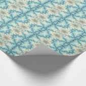 Abstraktes Muster in blau und grau geometrisch Geschenkpapier (Ecke)