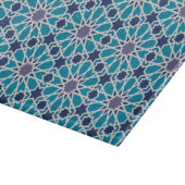 Abstraktes Muster in Blau und Grau Schneidebrett (Ecke)
