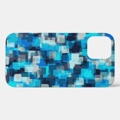 abstraktes Muster in blau und schwarz Case-Mate iPhone Hülle (Rückseite (Horizontal))