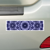 Abstraktes Muster in Blau und Weiß Autoaufkleber (Auf Auto)