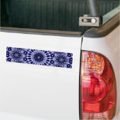 Abstraktes Muster in Blau und Weiß Autoaufkleber (Auf Lkw)