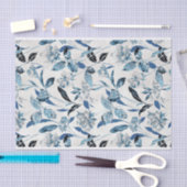 Abstraktes Muster in Blau und Weiß Seidenpapier (Handwerk)