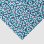 Abstraktes Muster in Blauem und in Grauem Seidenpapier (Ausschnitt)