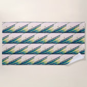 Abstraktes Muster in Blue Beach Handtuch (Vorderseite)
