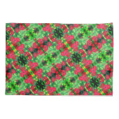 Abstraktes Muster in den roten Zinnia-Blume Kissenbezug (Rückseite)