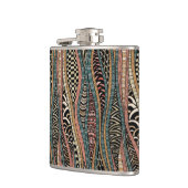 Abstraktes Muster in der ethnischen Art Flachmann (Links)