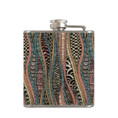 Abstraktes Muster in der ethnischen Art Flachmann (Rückseite)