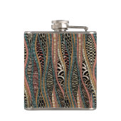 Abstraktes Muster in der ethnischen Art Flachmann (Rückseite)