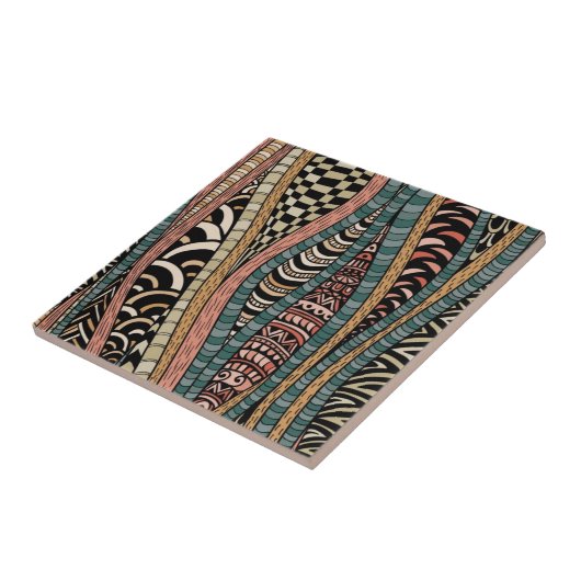 Abstraktes Muster in der ethnischen Art Fliese (Seite)