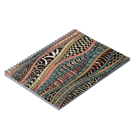 Abstraktes Muster in der ethnischen Art Notizblock (Linke Seite)