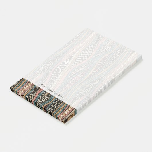 Abstraktes Muster in der ethnischen Art Post-it Klebezettel (angewinkelt)