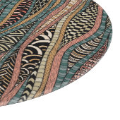 Abstraktes Muster in der ethnischen Art Schneidebrett (Ecke)