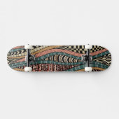 Abstraktes Muster in der ethnischen Art Skateboard (Horizontal)