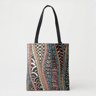 Abstraktes Muster in der ethnischen Art Tasche