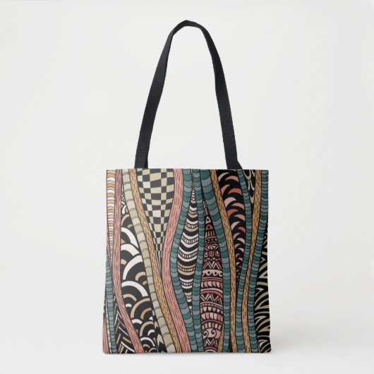 Abstraktes Muster in der ethnischen Art Tasche (Vorderseite)