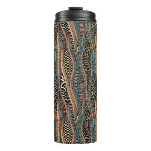 Abstraktes Muster in der ethnischen Art Thermosbecher