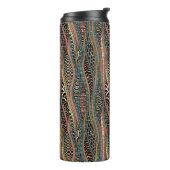 Abstraktes Muster in der ethnischen Art Thermosbecher (Nach links gedreht)