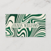 Abstraktes Muster in der grünen Wirbelsäule Visitenkarte (Vorderseite)