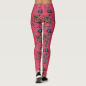 Abstraktes Muster in frisch rosa Leggings (Rückseite)