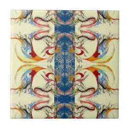 Abstraktes Muster in Handzeichnung Fliese