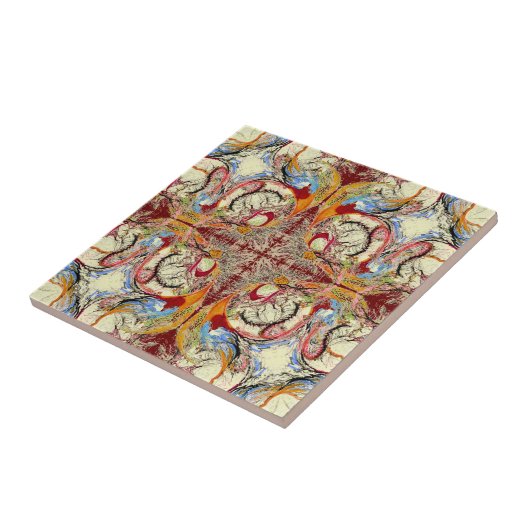 Abstraktes Muster in Handzeichnung Fliese (Seite)