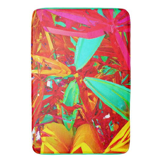 Abstraktes Muster in lebhaften Farben Badematte (Vorderseite Vertikal)